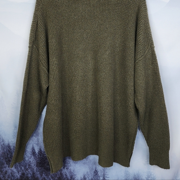 Aerie Green Crewneck Pullover Sweater Small - Picture 6 of 16